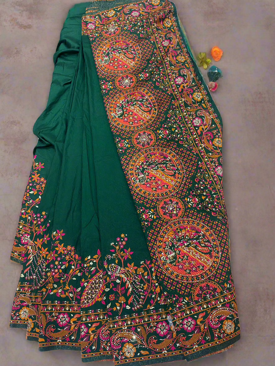 Meenakari™ Dola Silk Saree